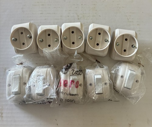 Stock 10pz presa elettrica - presa, +